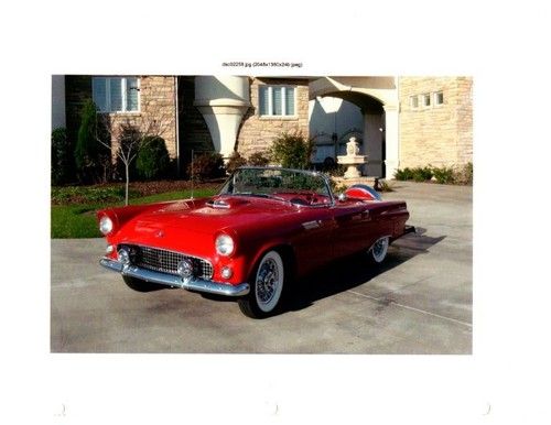1955 ford thunderbird torch red removable hardtop fully restored