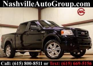 2008 black fx4 crew cab 4wd leather captain chairs tow direct finance trade
