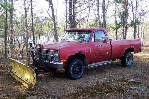 Classic chevrolet k20 custom deluxe 4x4 pickup plow truck 350 v8 2dr 8'bed auto