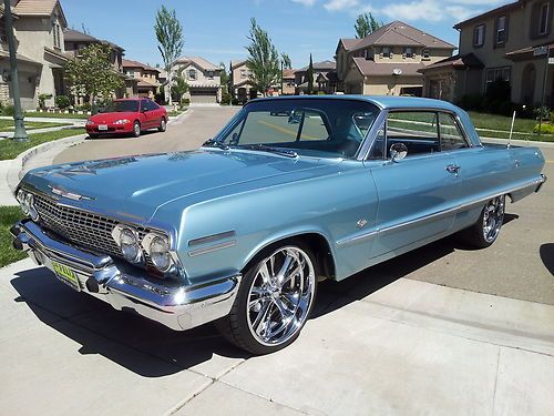 **must see** frame off &amp; restored 1963 chevy impala ss **very clean in &amp; out**
