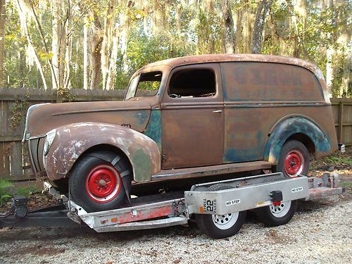 Rare 1940 ford panel delivery 1/2 ton truck project / barn find, like pick up