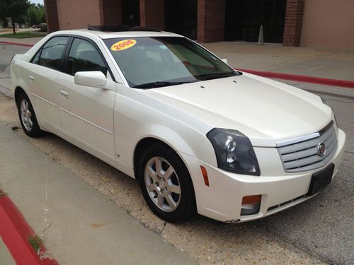 2006 cadillac cts sedan 3.6l pearl white leather loaded