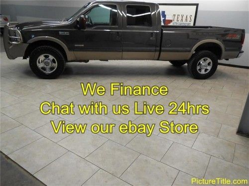 05 f350 lariat 4x4 fx4 leather long bed crew cab texas we finance