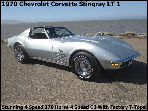 Stunning classic 1970 chevrolet corvette stingray lt1 350/370 hp 4 speed t-tops!