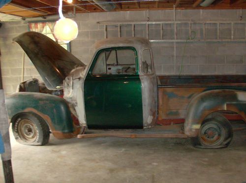 Vintage 1954 chevrolet pickup, antique/restoration job for a chevrolet buff