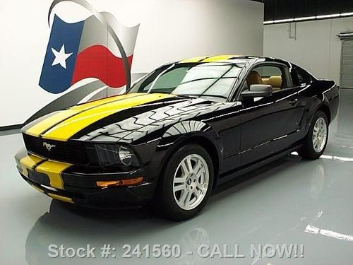 2007 ford mustang v6 5-spd htd leather race stripes 47k texas direct auto