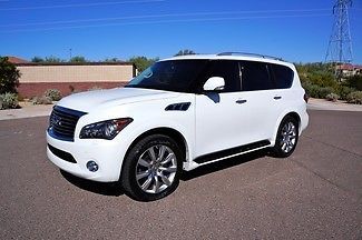 Infiniti qx56 loaded tech package theatre deluxe touring 8 passenger