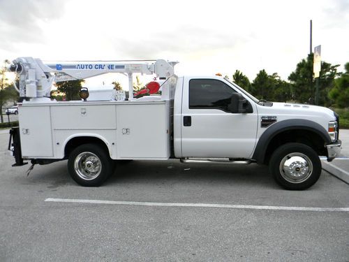 2008 ford f550 f450 4x4 mechanics utility service crane truck 4k lb. auto crane.