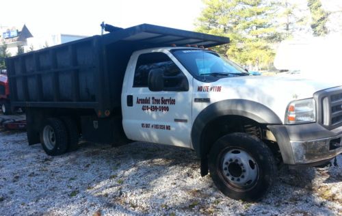 2005 ford f450, 12 ft, landscape dump body, set up for plow (plow not included)