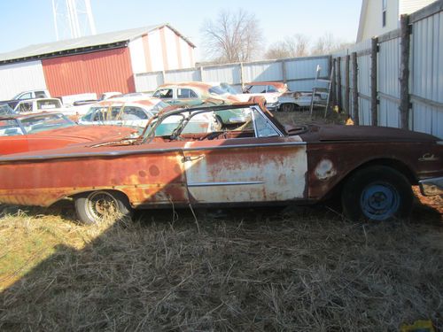 1960 ford sunliner project car with second parts car!!!!! no reserve!!!!