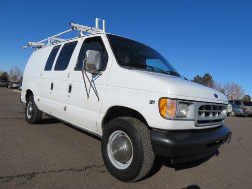 2002 ford e-250 cargo van with racks 1 owner runs great service recs comcast 5.4