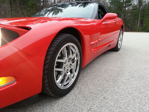 2000 chevy corvette convertible / torch red on black / original / low low miles!