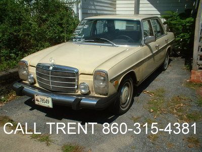 Nr! 1974 mercedes-benz 280 i6 project restoration car need work rusted yellow nr
