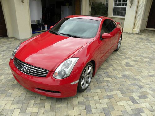 2004 infiniti g35 m6 coupe 2-door 3.5l red.  one owner