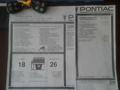 1 owner 2002 pontiac firebird ws6