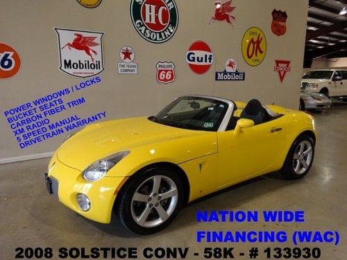 2008 solstice conv,5 speed trans,soft top,cloth,onstar,18in whls,58k,we finance!