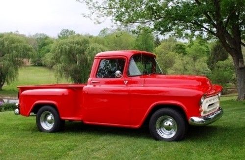 1957 chevy truck, step side, shortbed, custom, great condition