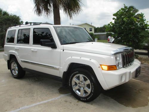 2007 jeep commander overland, loaded, 4x4. white w/ tan leather