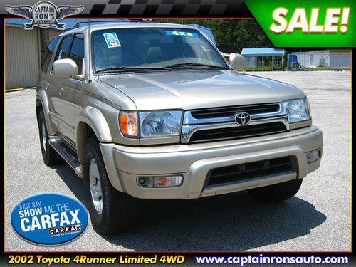 2002 toyota 4runner limited 4wd - leather, sunroof, heated seats, nice 4x4 suv!
