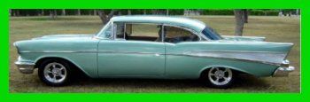 1957 chevy bel air 2 door ht 383 cu automatic hot rod modified and restored
