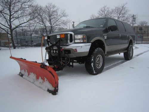 2000 ford excursion 4x4 custom lifted plow truck...
