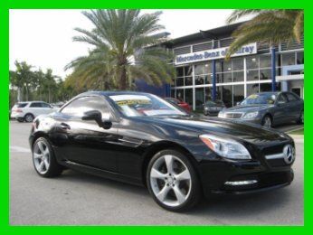 12 certified black slk-350 convertible *heated red leather seats *navigation