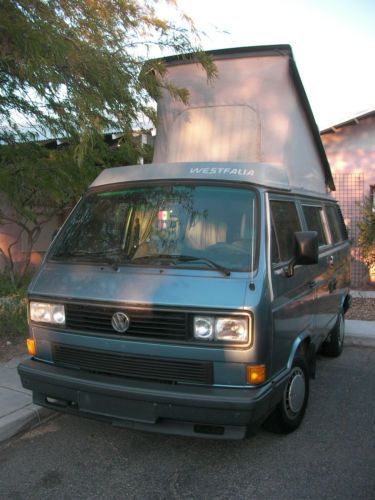 Vw westfalia 1988   camper  metallic blue  with ac, side canopy and extras