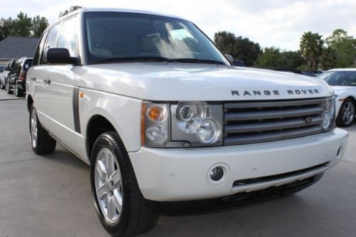 2003 land rover range rover hse white/tan service records no reserve wow!!