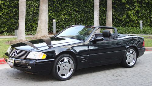 Black/black california mercedes sl600 v12 roadster, 55,000 miles, sport package