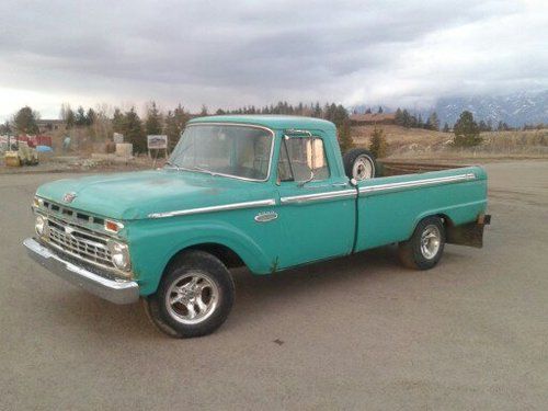 1966 ford f 100  (teal)