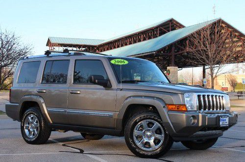 06 jeep commander limited 4wd 4x4 awd leather sunroof rear dvd navigation clean