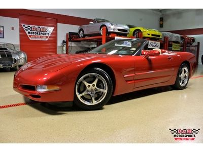 2002 corvette convertible magnetic red auto 1sc pkg heads up polished wheels g92