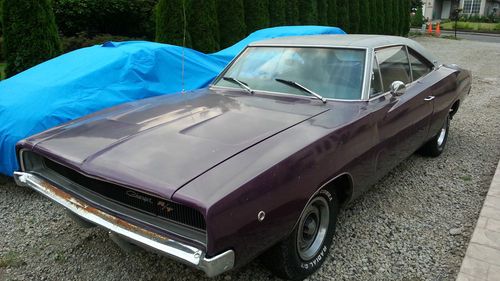 1968 dodge charger r/t 440 matching number 83k actual miles 2 owners