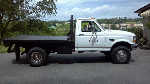 1997 f-350 ford powerstroke 4x4 flatbed 5 speed low miles