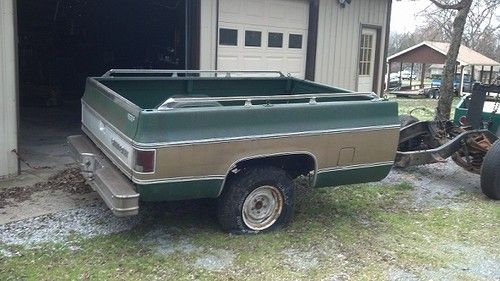 1973-1980 chevy pickup bed and rolling frame, complete
