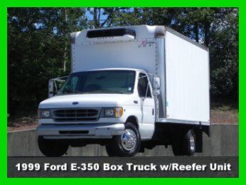 1999 ford e-350 e350 drw 2wd box truck w/reefer unit 5.4l v8 gas motor 14ft box