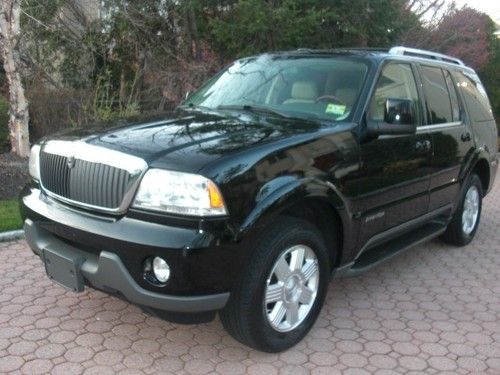 2004 lincoln aviator awd luxury suv 7 pass 3rd row seats t.v dvd loaded leather