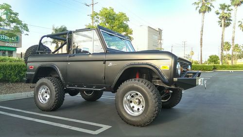 1973 ford bronco custom restored matte black fuel injected bronco by rocky roads