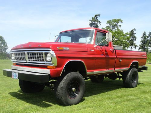 70 ford f-250 4x4 high boy rust free 390 4 speed regular cab long bed no reserve
