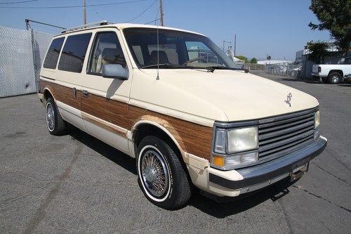 1987 plymouth voyager le low miles 22k automatic 4 cylinder no reserve