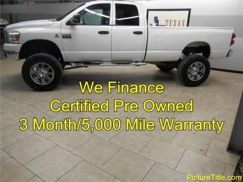 08 2500 4x4 lifted 6 spd long bed cummins diesel warranty finance texas