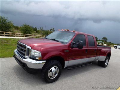 2002 ford f-350 lariat  7.3l turbo diesel 4x4 dually clean carfax highway miles