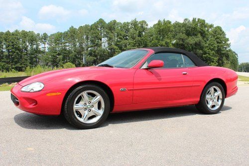 1999 jaguar xk8 convertible 1 owner low miles bright red chrome factory wheels