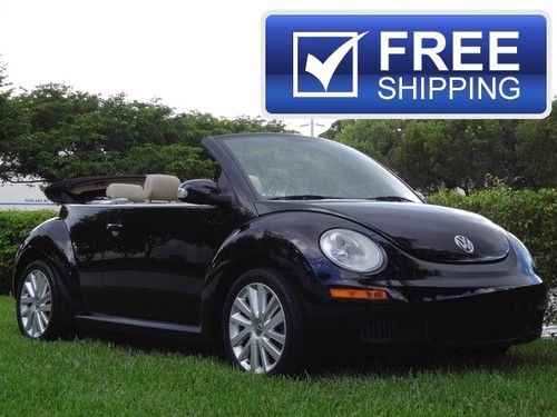 08 vw new beetle cabriolet low miles power top automatic convertible florida