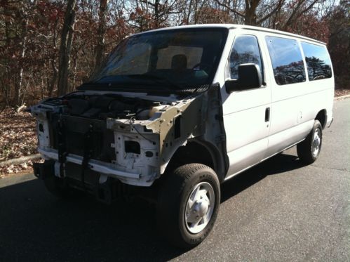 2009 ford e350 super duty passenger van theft recovery salvage excellent save!!!