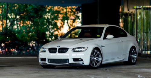 2011 bmw m3 6mt e92 coupe - supercharged - highly modified - white/red - 28kmi