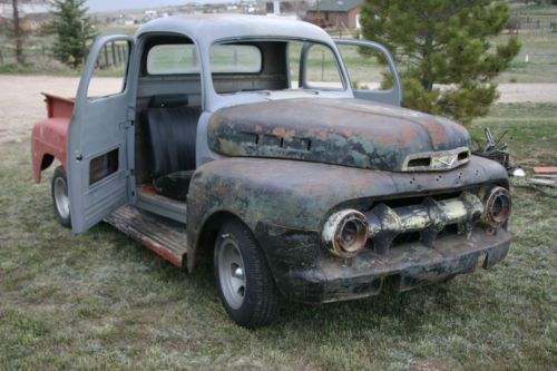 1951 ford f1 truck with 1969 camaro sub frame and 4 link rear, suicide doors