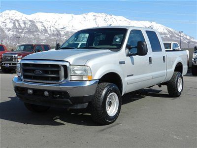 Crew cab xlt 4x4 hard to find 7.3 powerstroke diesel shortbed runs strong auto