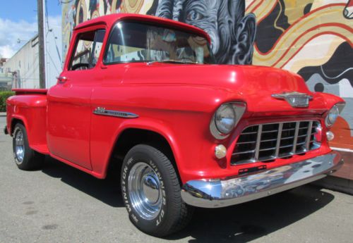 1955 chevy 3100 big window pickup - restored