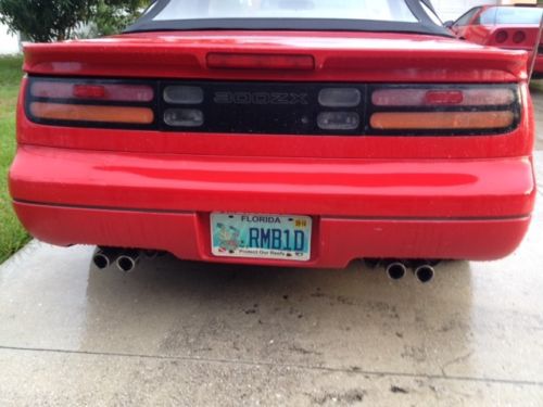 1993 nissan 300zx convertible  93k miles florida rare htf red/black leather